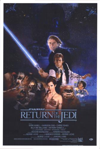 Harrison Ford Star Wars Return of the Jedi Autographed Movie Poster - BAS