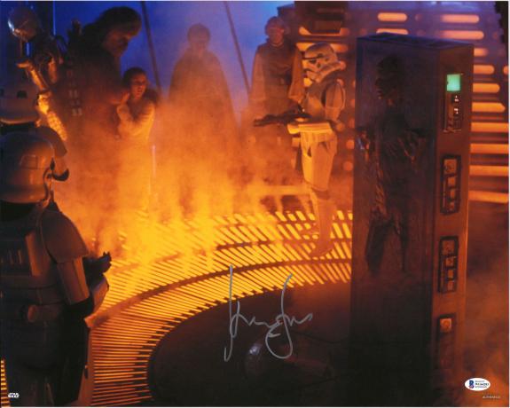 Harrison Ford Star Wars Autographed 16" x 20" Han Solo in Cardonite Photograph