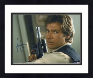 Harrison Ford Star Wars Autographed 16" x 20" Holding Gun Photograph - BAS