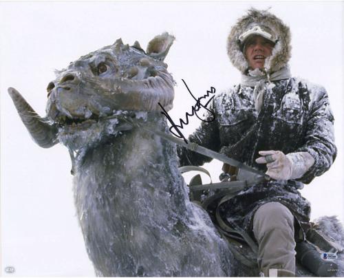 Harrison Ford Star Wars Autographed 16" x 20" Riding Tauntaun Photograph Signed in Black - BAS