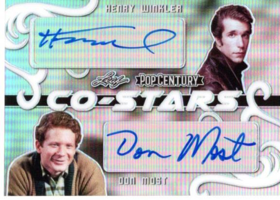 HENRY WINKLER and DON MOST - CO-STARS on TV Series "HAPPY DAYS" Signed by Both Limited Edition LEAF CARD #14 of #26