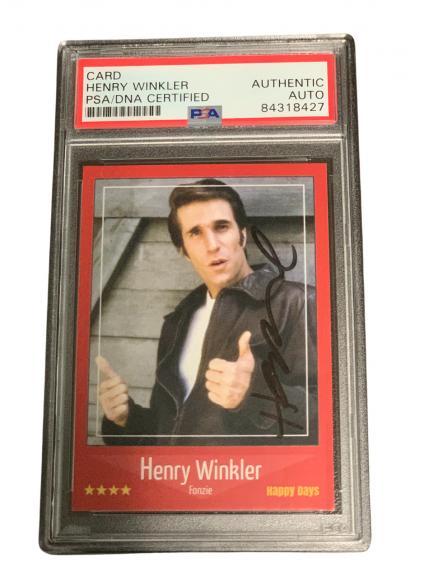 Henry Winkler Signed Autograph Slabbed Custom Happy Days Card Psa Dna The Fonz 1