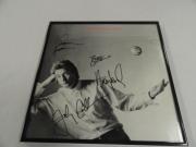 Huey Lewis And The News Signed Framed "small World" Lp Album 4x Rare