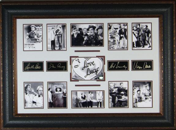 I Love Lucy Show Replica Autographed Framed Display