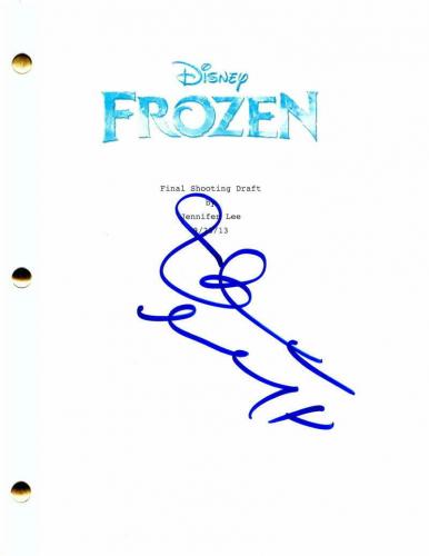 Idina Menzel Signed Autograph "frozen" Full Movie Script - Rare Full Signature!