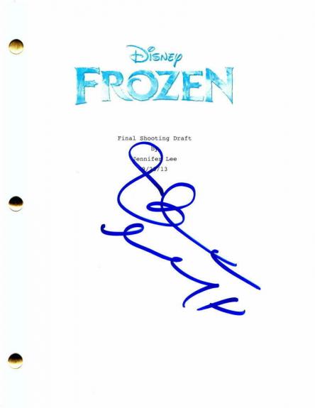 Idina Menzel Signed Autograph "frozen" Full Movie Script - Rare Full Signature!