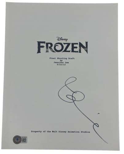 Idina Menzel Signed Frozen Full Script Authentic Autograph Beckett Hologram