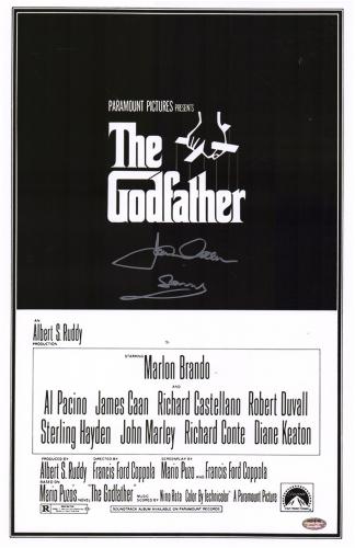 James Caan Autographed 11" x 17" The Godfather Movie Poster with "Sonny" Inscription - Steiner