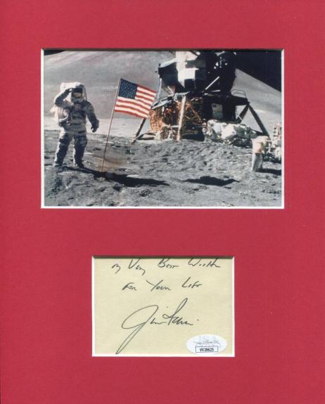 James Jim Irwin NASA Astronaut Apollo Signed Autograph Photo Display Sketch JSA