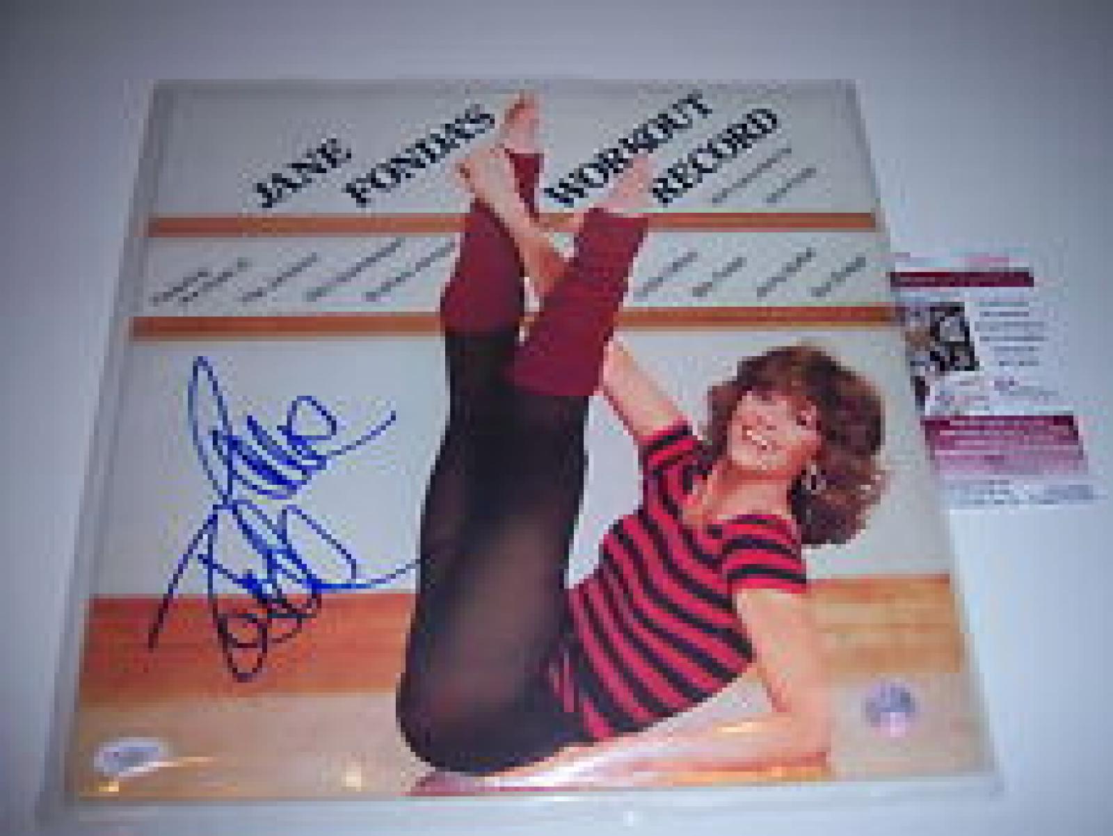 Jane Fonda Jane Fondas Workout Record Jsa/coa Signed Lp