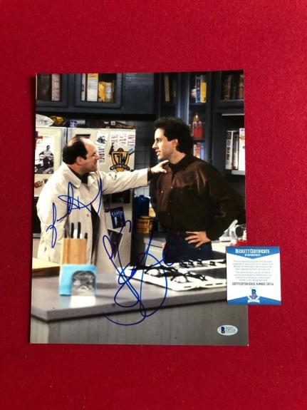 Jason Alexander / Jerry Seinfeld, "Autographed" (Beckett) 11x14 Photo