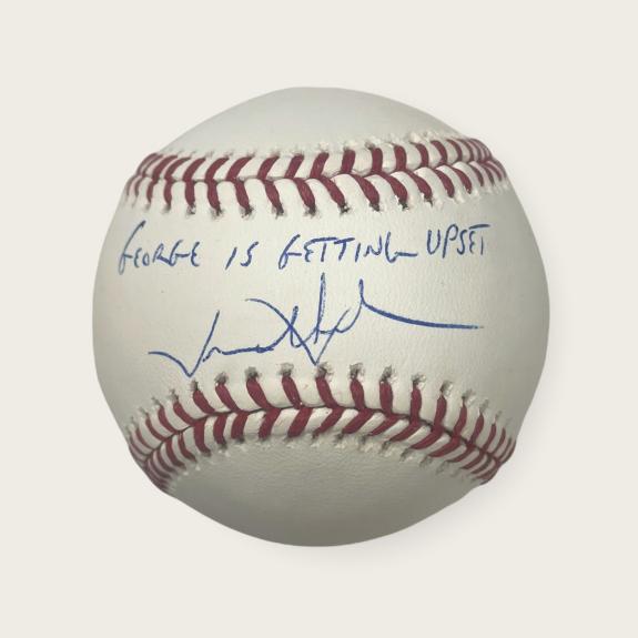 Jason Alexander signed Baseball inscribed "George is getting upset" BAS COA auto