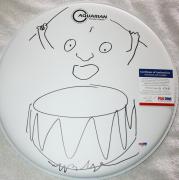 Jeff Bridges signed RARE Sketch on Drumhead, ONE OF KIND!, Exact Proof, PSA/DNA