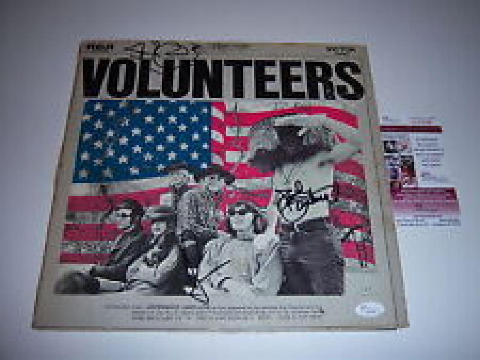 Jefferson Airplane Volunteers 3 Signatures Jsa/coa Signed