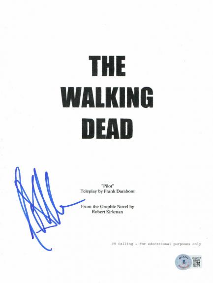 Jeffrey Dean Morgan Signed Autograph The Walking Dead Full Script Beckett Bas
