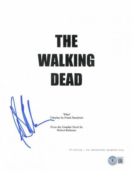 Jeffrey Dean Morgan Signed Autograph The Walking Dead Full Script Beckett Bas
