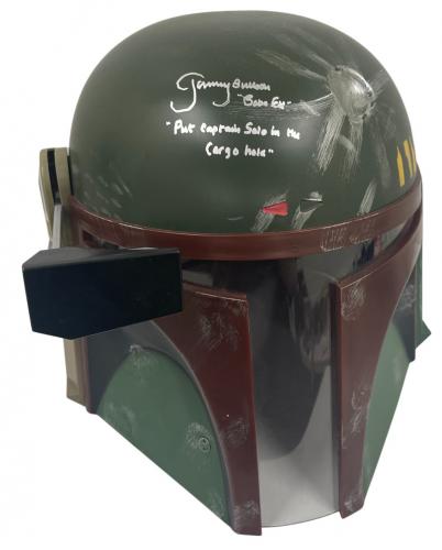 Jeremy Bulloch Signed Star Wars Boba Fett Helmet Inscription Autograph Beckett