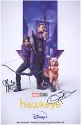 Jeremy Renner & Hailee Steinfeld Hawkeye Autographed 11" x 17" Poster
