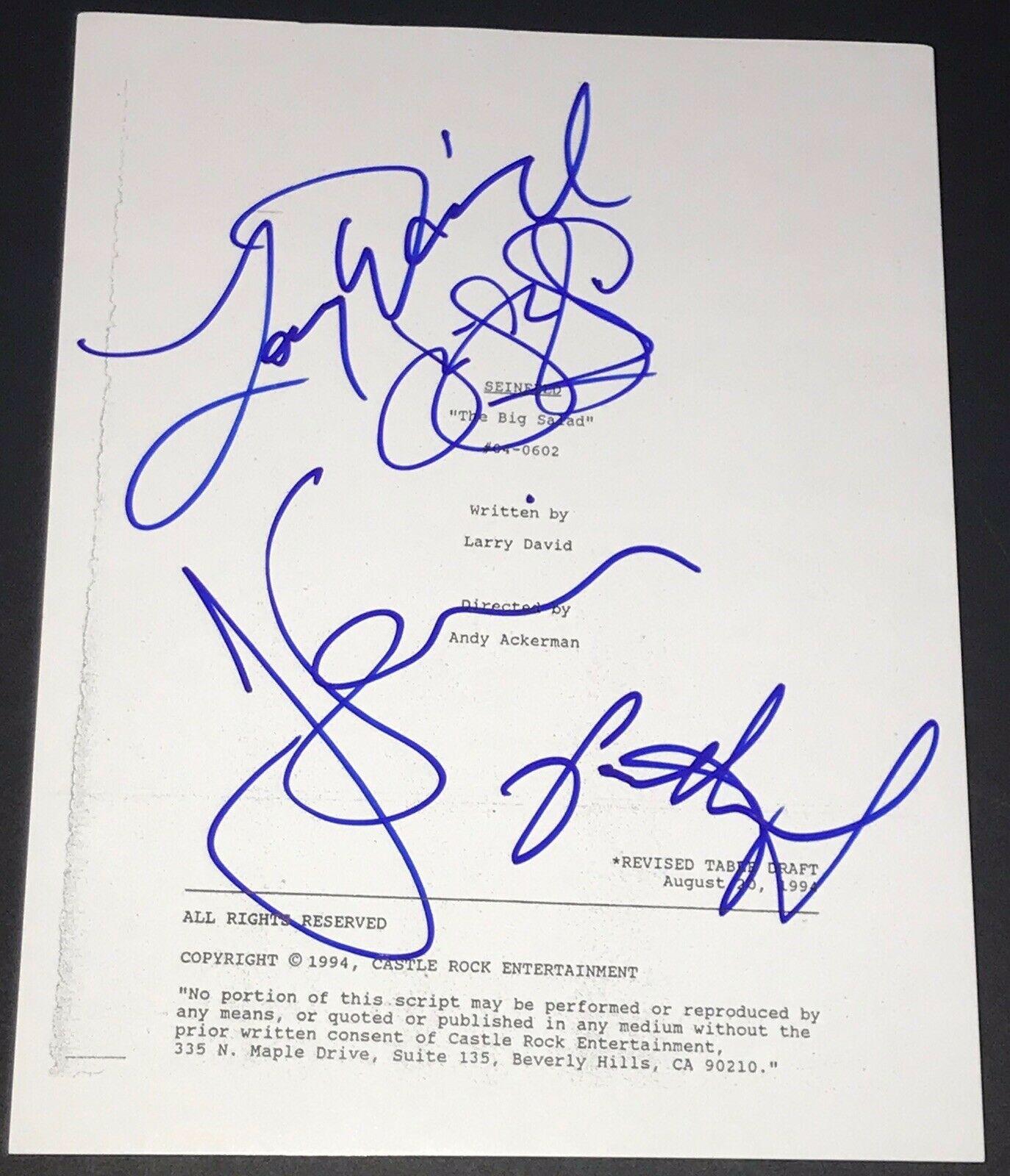 Jerry Seinfeld Larry David Jason Julia Cast Signed