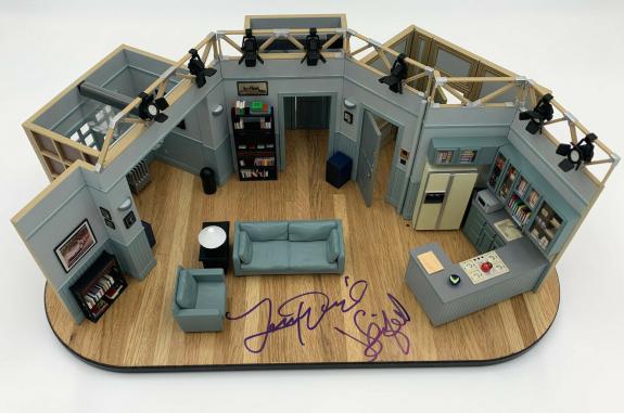 Jerry Seinfeld & Larry David Signed Seinfeld Apartment Set Replica Beckett Bas