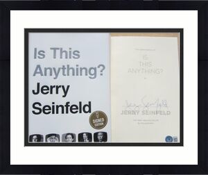 Jerry Seinfeld signed book Is This Anything? Beckett BAS COA 1st Printing auto