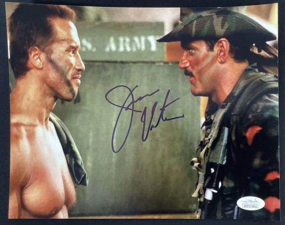 Jesse Ventura Signed Photo 8x10 Predator WWF Autograph Arnold Schwarzenegger JSA