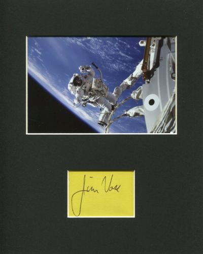 Jim James Voss NASA Astronaut Space Spacewalk EVA Signed Autograph Photo Display