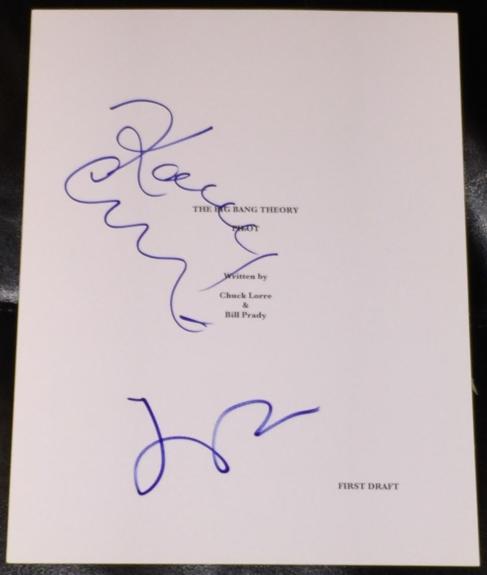 Jim Parsons & Kaley Cuoco Signed Autograph "big Bang Theory" Full Pilot Script