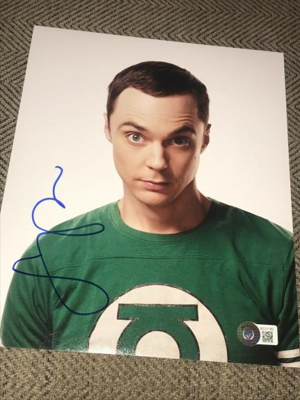 JIM PARSONS SIGNED AUTOGRAPH 8x10 PHOTO BIG BANG THEORY IN PERSON BECKETT BAS X2