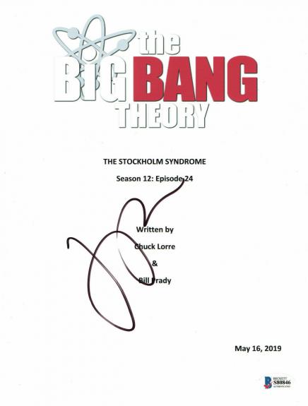 Jim Parsons Signed Autograph The Big Bang Theory Finale Script Bas Beckett 1