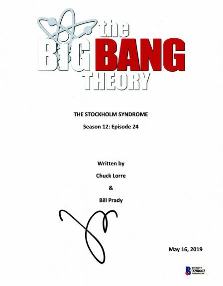 Jim Parsons Signed Autograph The Big Bang Theory Finale Script Bas Beckett 2