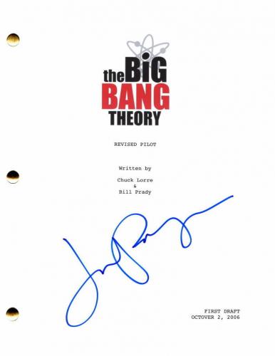 Jim Parsons Signed Autograph The Big Bang Theory Pilot Script - Sheldon Cooper