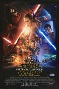 J.J. Abrams Autographed 12" x 18" Star Wars: The Force Awakens Movie Poster - Signed in Blue Ink - BAS