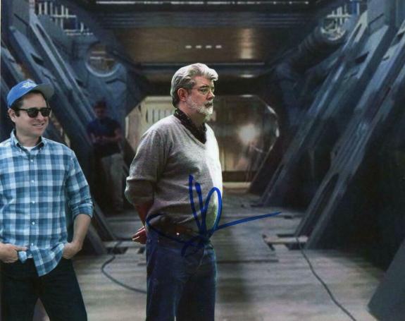 Jj Abrams Signed Autograph 8x10 Photo - Star Wars Director W/ George Lucas