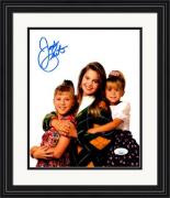 Jodie Sweetin autographed 8x10 photo (Full House, Stephanie Tanner) #3 Matted & Framed JSA Authenticated pictured with Michelle & DJ