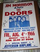 John Densmore signed 1966 Replica Concert Poster, The Doors, Proof, COA