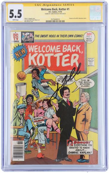 John Travolta Welcome Back Kotter Autographed Comic Book - CGC 5.5