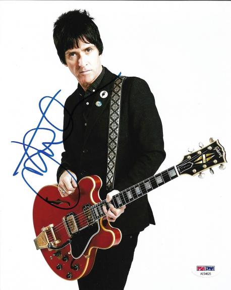 Johnny Marr The Smiths Band Guitar Signed 8x10 Auto Photo PSA/DNA (C)