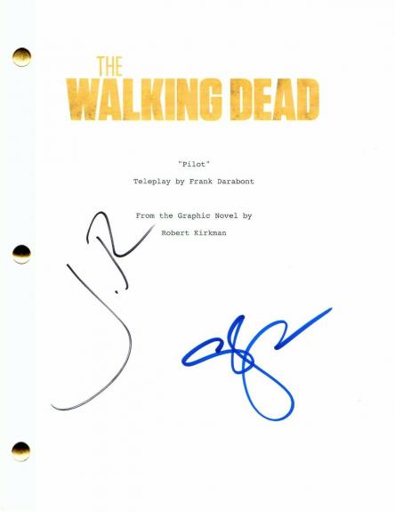 Jon Bernthal & Steven Yeun Signed Autograph The Walking Dead Full Pilot Script