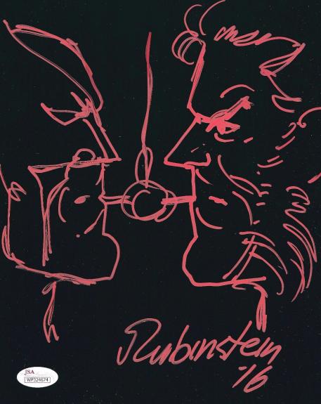 Josef Rubinstein Signed Hand Drawn Sketch 8x10 - JSA - Wolverine and Logan Joe