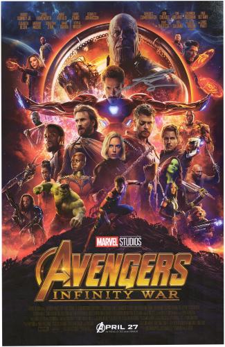 Josh Brolin Autographed Avengers Infinity War 11" x 17" Movie Poster