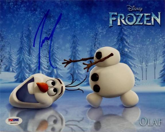Josh Gad Olaf Signed Disney Frozen 8x10 Photo ITP PSA Pic Proof F