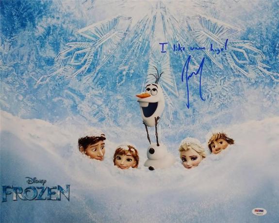 Josh Gad Olaf Signed I Like Warm Hugs Disney Frozen 16x20 Photo PSA Pic Proof A