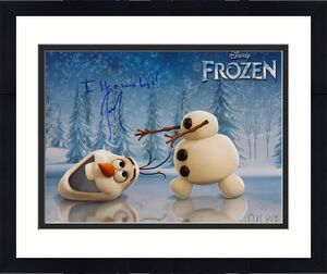 Josh Gad Olaf Signed I Like Warm Hugs Disney Frozen 16x20 Photo PSA Pic Proof C