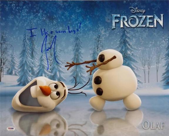 Josh Gad Olaf Signed I Like Warm Hugs Disney Frozen 16x20 Photo PSA Pic Proof C