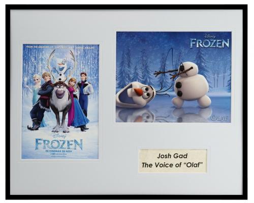 Josh Gad Signed Framed 16x20 Photo Set JSA Frozen Voice of Olaf