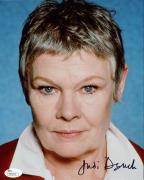 JUDI DENCH HAND SIGNED 8x10 COLOR PHOTO      Q FROM JAMES BOND MOVIES     JSA