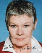 JUDI DENCH HAND SIGNED 8x10 PHOTO    AWESOME POSE FROM 007     TO MIKE      JSA
