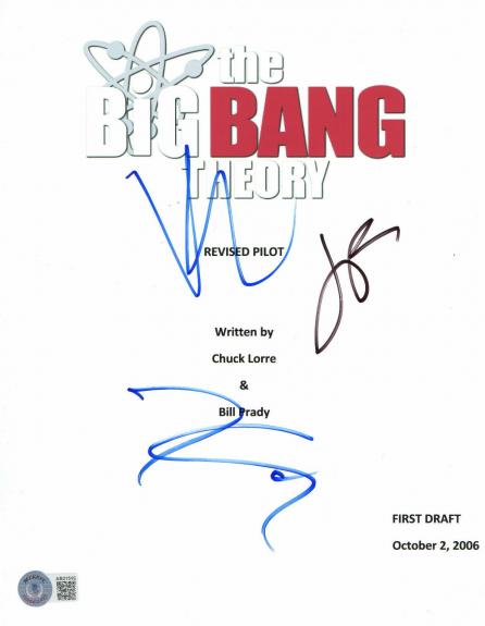 Kaley Cuoco Jim Parsons Galecki Signed Auto The Big Bang Theory Script Bas 2