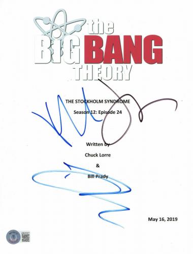Kaley Cuoco Jim Parsons Galecki Signed Auto The Big Bang Theory Script Bas 3